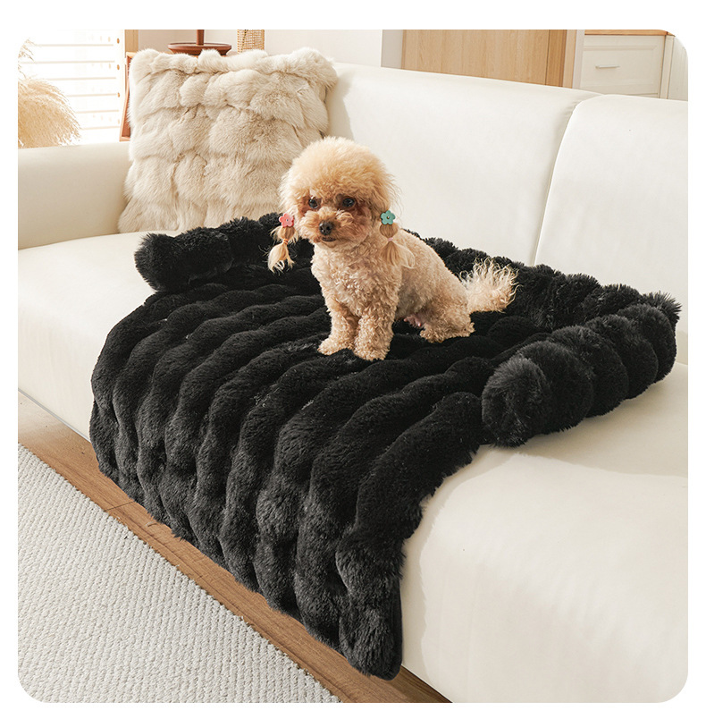 Luxury Faux Fur Pet Bed Mat | Soft Washable Dog & Cat Bed