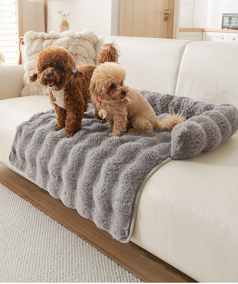 Luxury Faux Fur Pet Bed Mat | Soft Washable Dog & Cat Bed