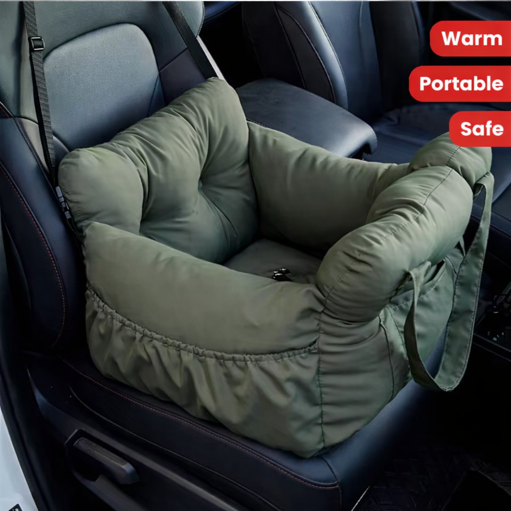 Dog Car Seat Bed with Safety Strap Soft Non Slip Travel Booster for Small Dogs