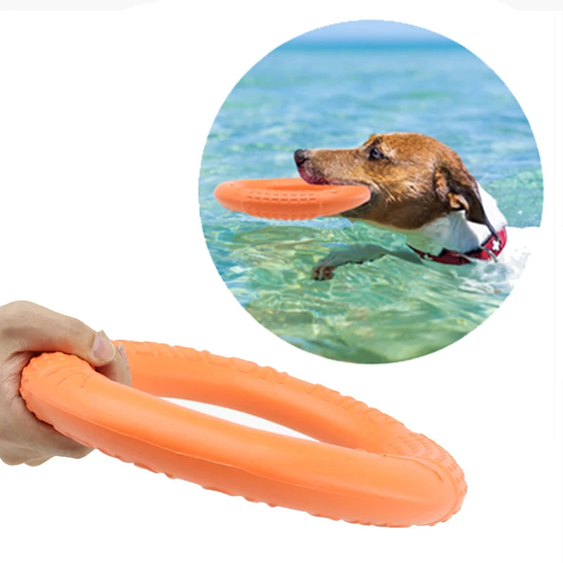 Floating Dog Flying Disc Toy | Durable EVA Fetch Ring for Training & Play