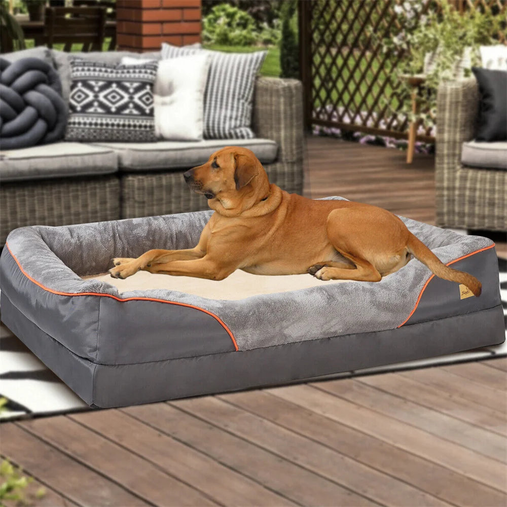 Orthopedic Dog Bed for Large Dogs | Memory Foam & Washable Cover