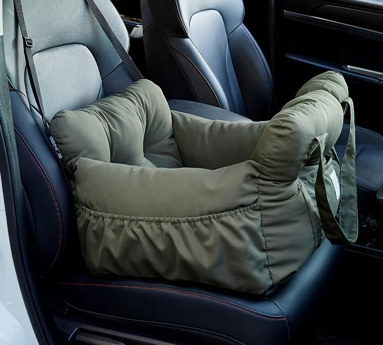 Dog Car Seat Bed with Safety Strap Soft Non Slip Travel Booster for Small Dogs