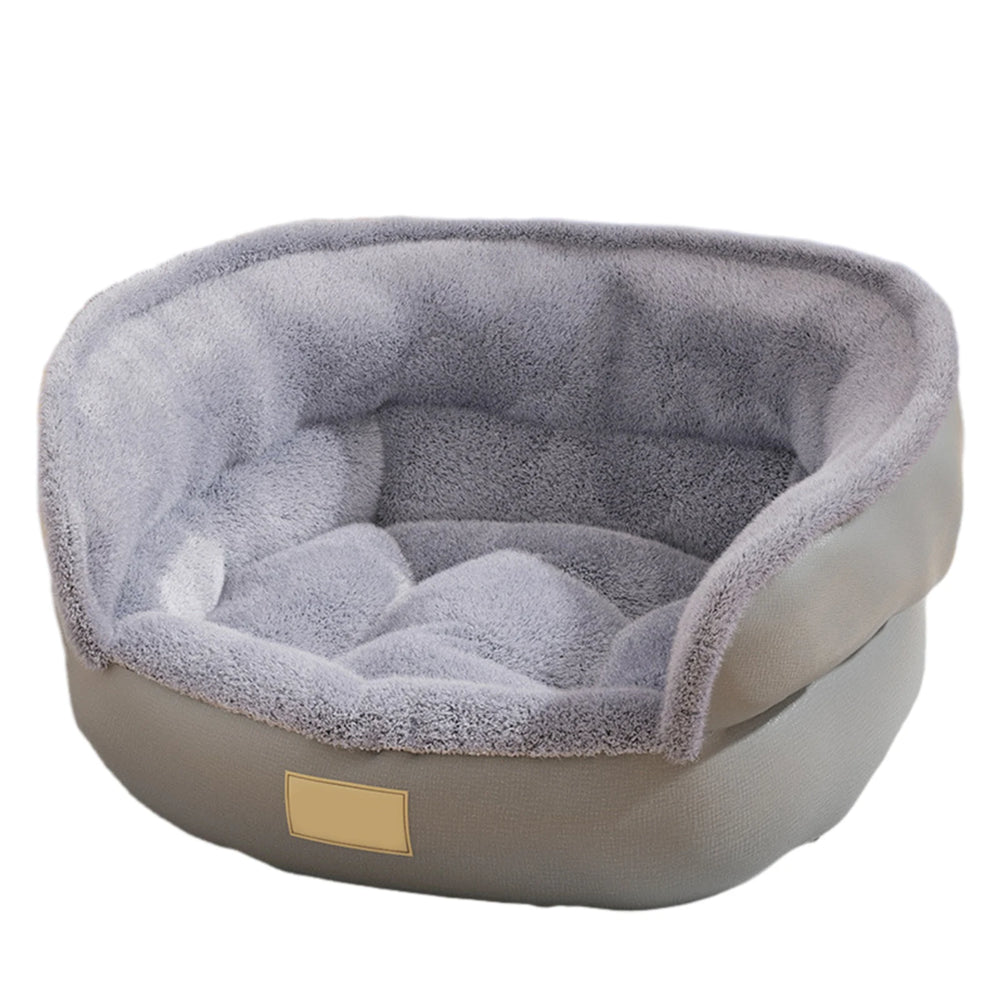Round Calming Dog Bed UK | Plush Anti-Anxiety Pet Sofa Cushion (M–L)