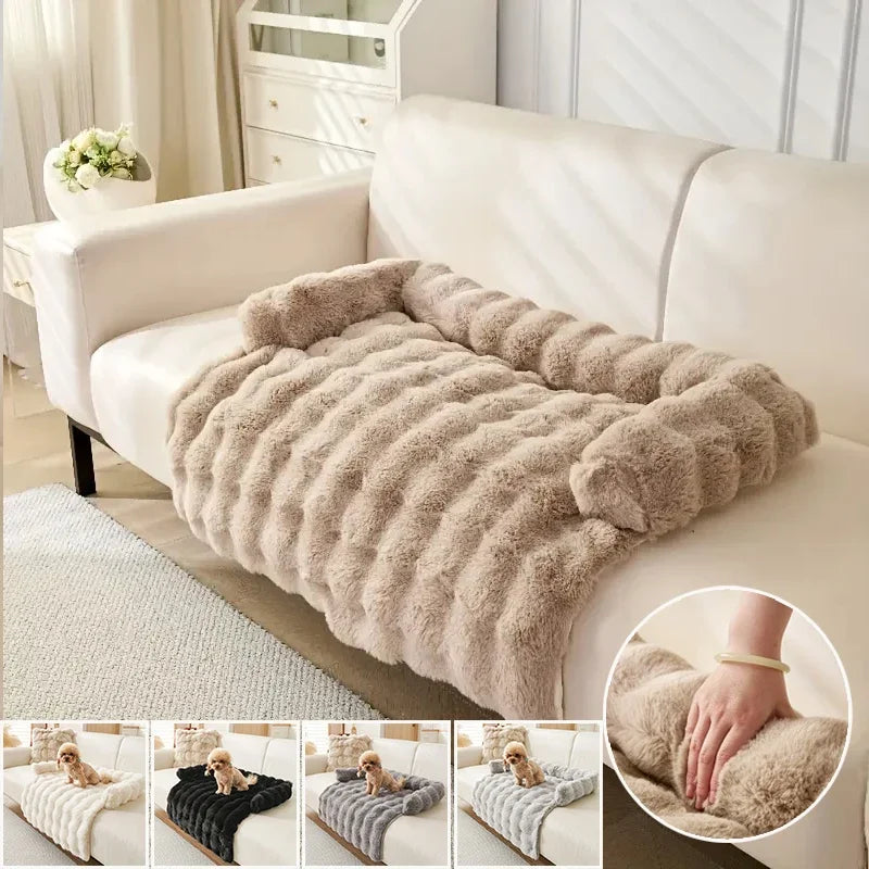 Luxury Faux Fur Pet Bed Mat | Soft Washable Dog & Cat Bed