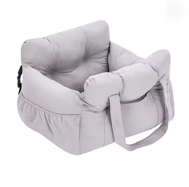 Dog Car Seat Bed with Safety Strap Soft Non Slip Travel Booster for Small Dogs