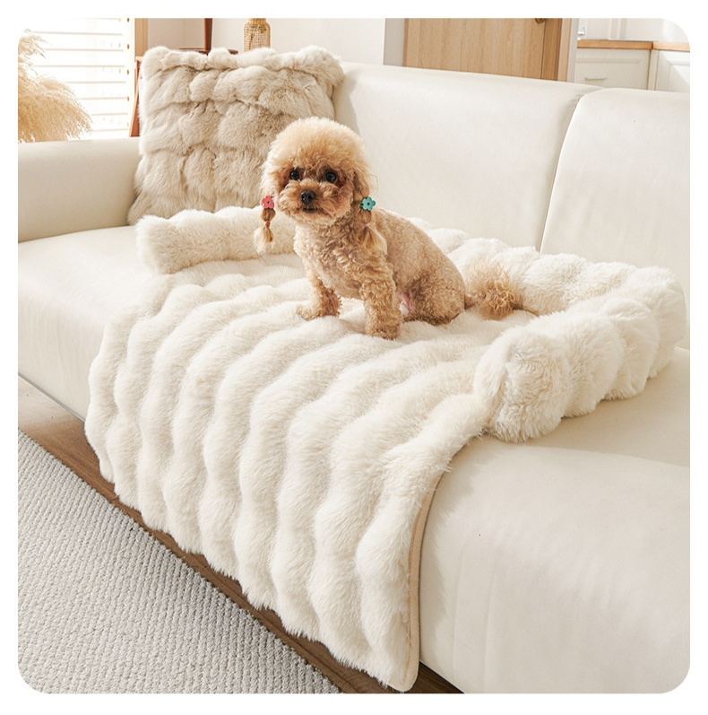 Luxury Faux Fur Pet Bed Mat | Soft Washable Dog & Cat Bed