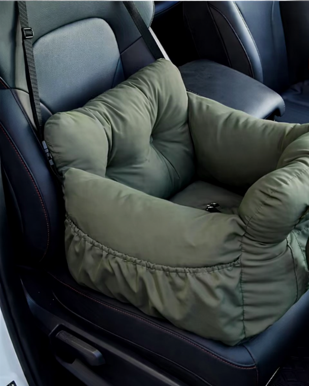 Dog Car Seat Bed with Safety Strap Soft Non Slip Travel Booster for Small Dogs